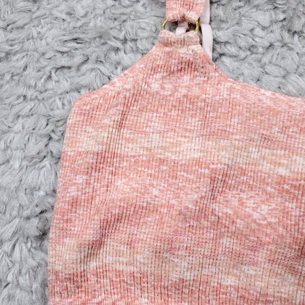 READ Aerie Seamless Ring Longline Bralette Beach Peach Pink Stretch Size Small - Picture 5 of 11